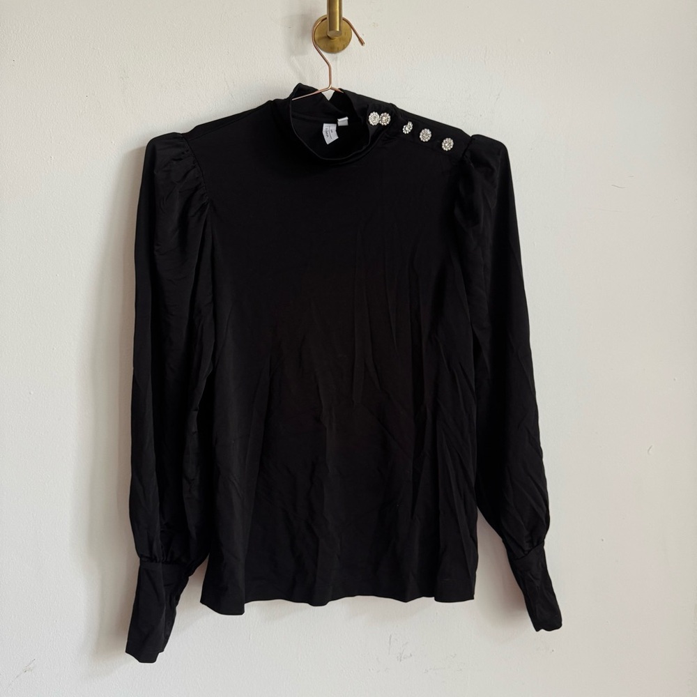 & Other Stories Diamanté Mock Neck Top - Picture 5 of 9